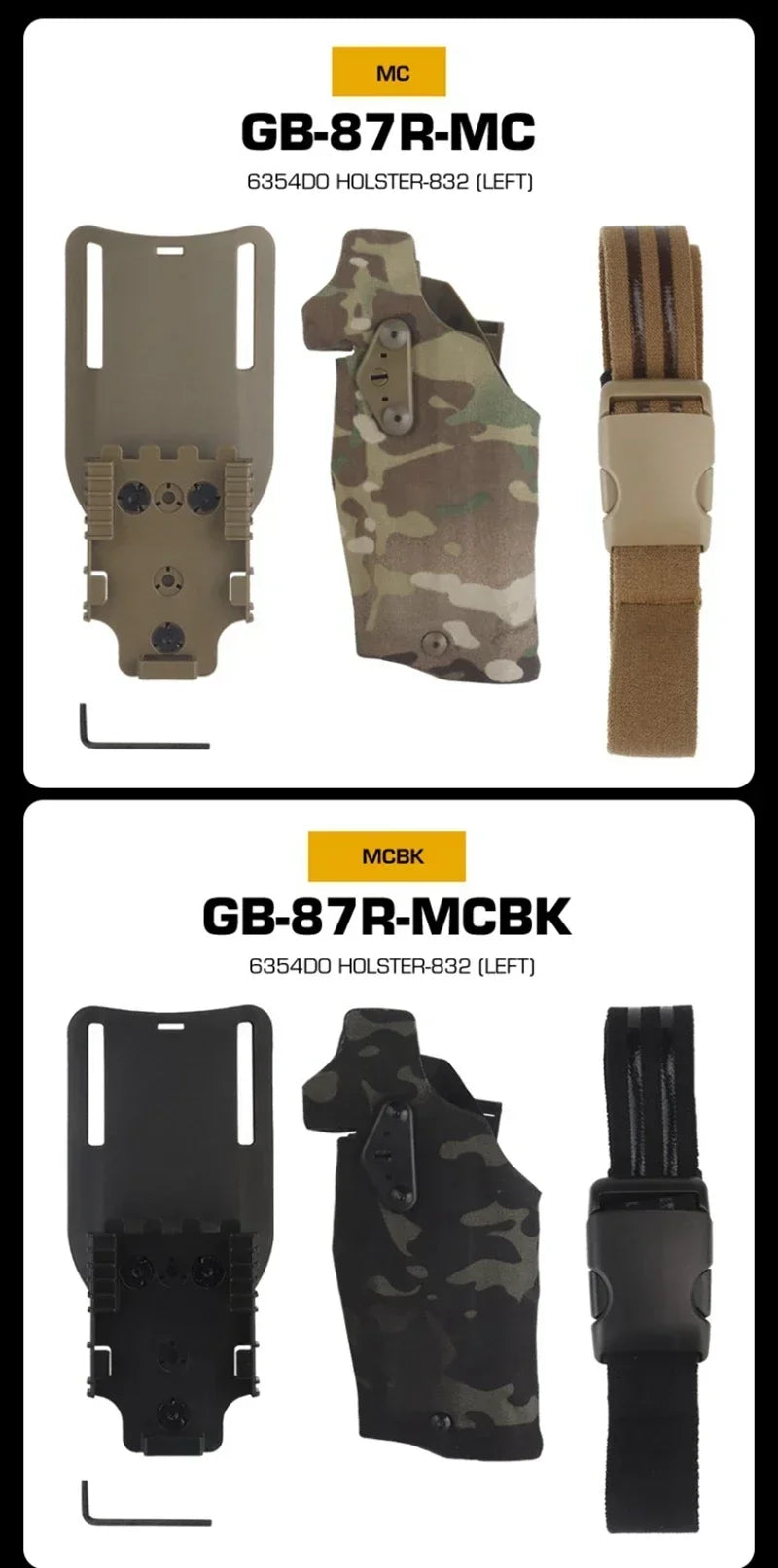 Tactical Gun Holster Glock17 Gen4 with X300 X300U Flashlight Quick Release Drop Leg Holsters Right Left Hand Pistol Gun Carry