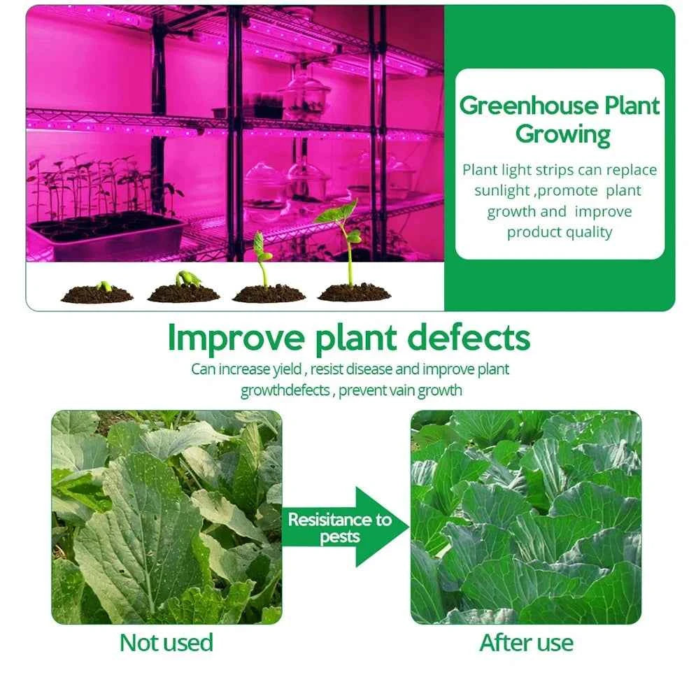 DC 5V USB Led Plant Grow Lights,1m 2m 3m Full Spectrum Phyto Lamp Strip for Plants Hydroponics Greenhouse Growing System .