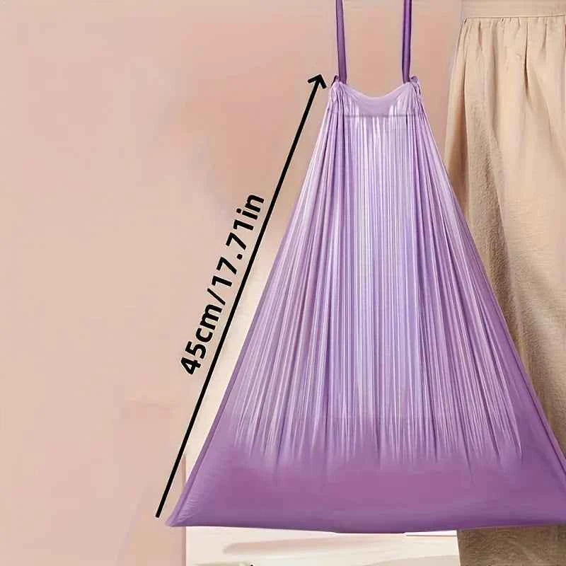 Purple Drawstring Trash Bags 100-Pack Thick Leak-Proof Disposable Garbage Bags for Kitchen Bathroom Home Trash Cans