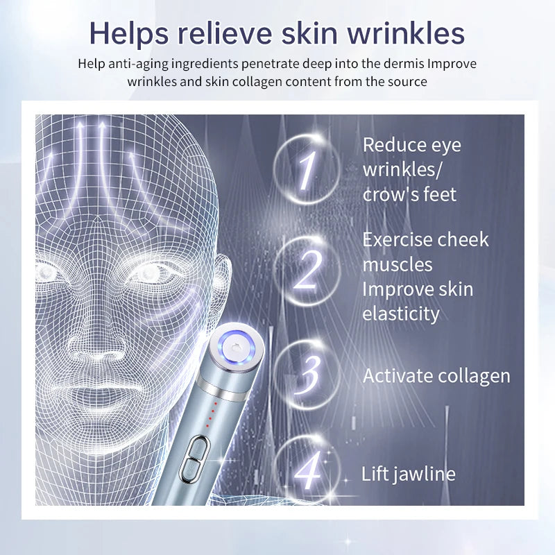EMS Eye Massager Anti-aging Beauty Instrument Eye Care Massage Tool Wrinkle Removal Face Lifting Beauty Device Home Use