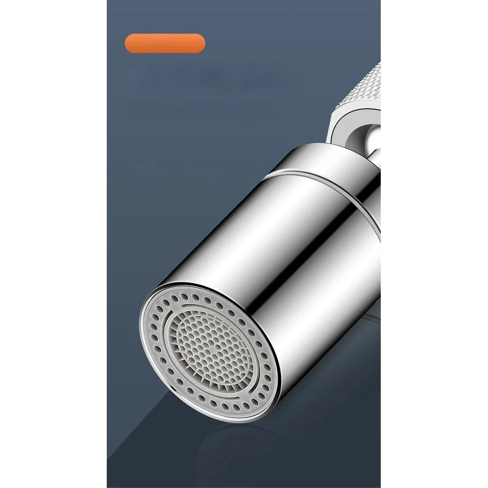 360 Degree Rotating Kitchen Faucet Extender With 3 Modes Spray Shower Stream For Splash Prevention Silver Adapter Included
