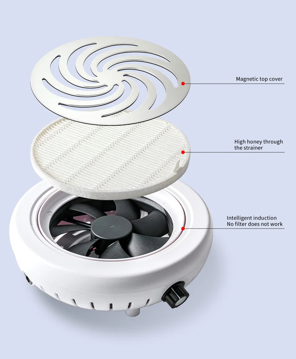 45000 RPM Super Suction Nail Dust Collector Powerful Nails Dust Extractor Nail Art Manicure Fan Vacuum Cleaner And Filter