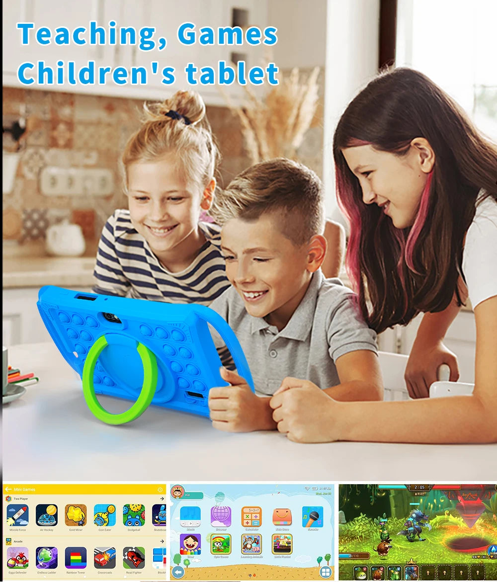 Kids Tablet 7.0 Inch  Android 12 Quad Core 4GB RAM+64GB ROM 4500mAh Dual Camera WiFi Parental Control