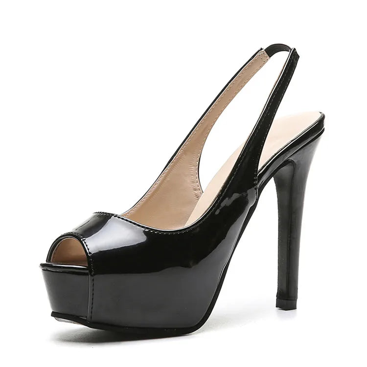 Women Pumps Big Size 35-43 High Heels Sandals Woman 2025 Sexy Party Platform Open Toe Heels Europe America Wedding Shoes Bridal