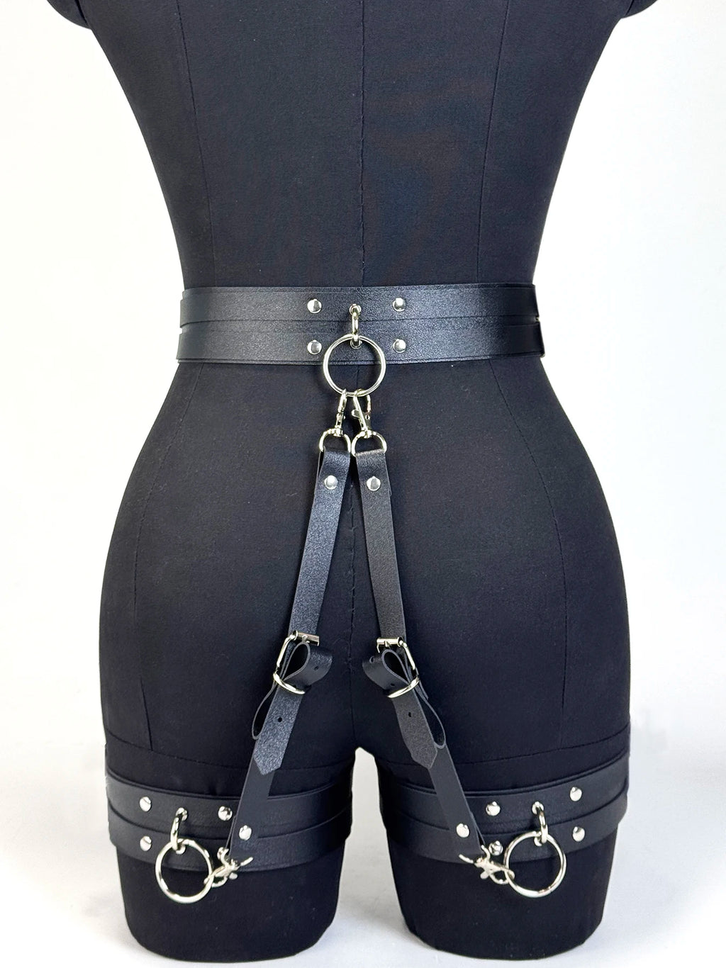 PU Leather Leg Harnesses for Women Gothic Punk Women's Leg Garter Harness Belt Adjustable PU Leather Waist Belt.