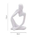 Decorations for Home Living Room Office Mini Thinker Sculpture Ornaments Resin Black Modern Abstract Sculptures Desktop