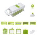 Vegetable Chopper,15-in-1 Multifunctional Food Chopper, Vegetable Cutter with Container for Salad,Potato,Carrot,and Garlic