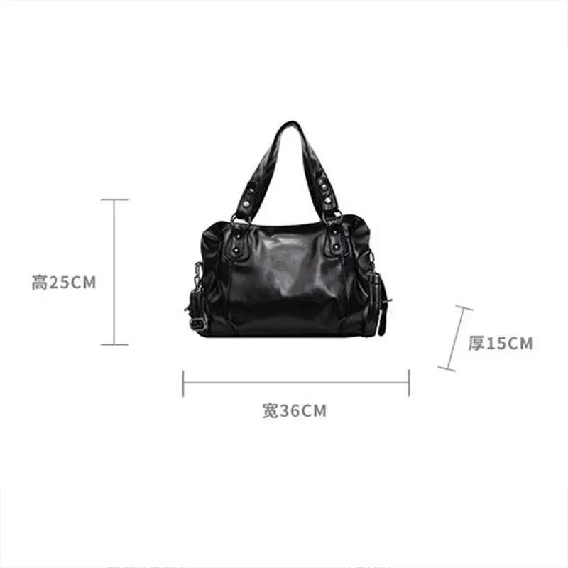 Fashion Classic Versatile Commuter Shoulder Bag Large Capacity Retro Handbags Travel Tote Bags Zipper Opening Women Shopping Bag