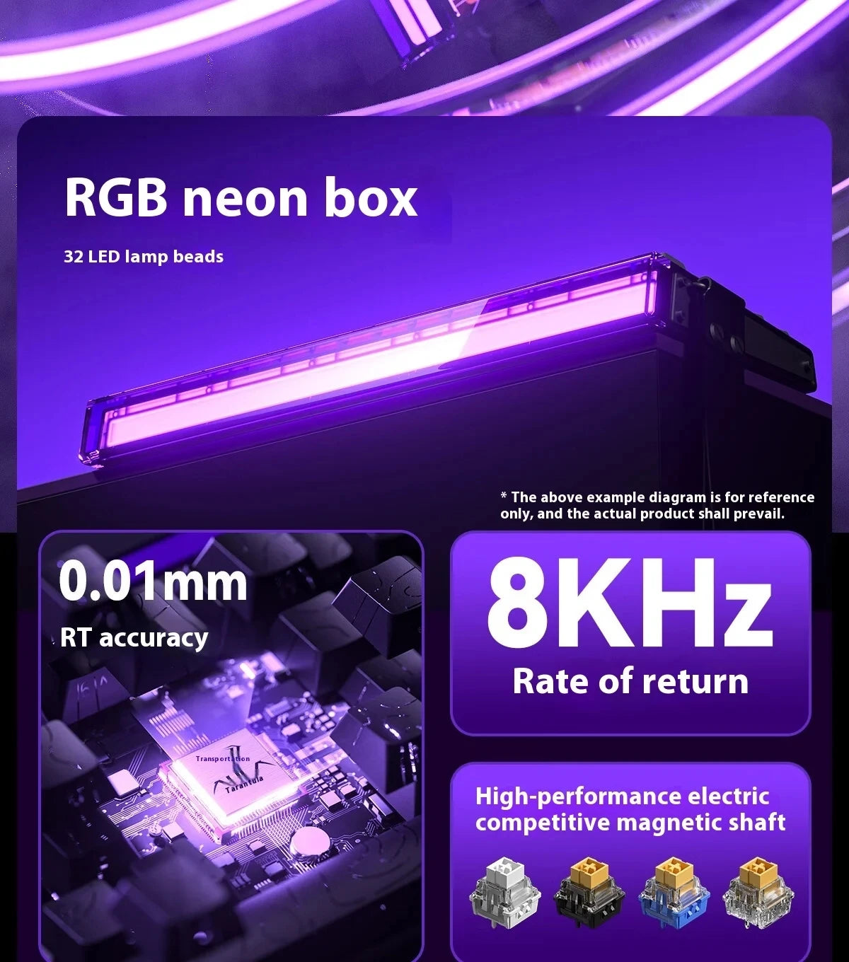 AULA HERO68 HE Magnetic Switch Wired Gaming Keyboard Rapid Trigger 8K Return Esports Gamer Keyboard RGB Wired Gaming Keyboard