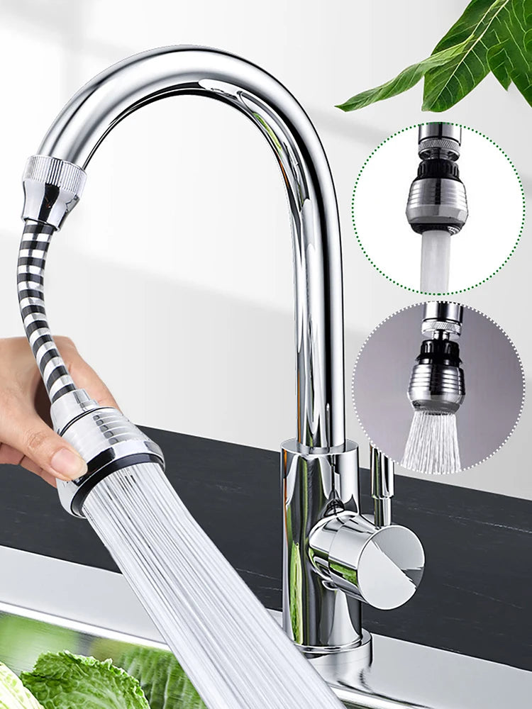 Kitchen splash proof PVC black wire long thread installation splash proof head pressurized soft aerator shower faucet
