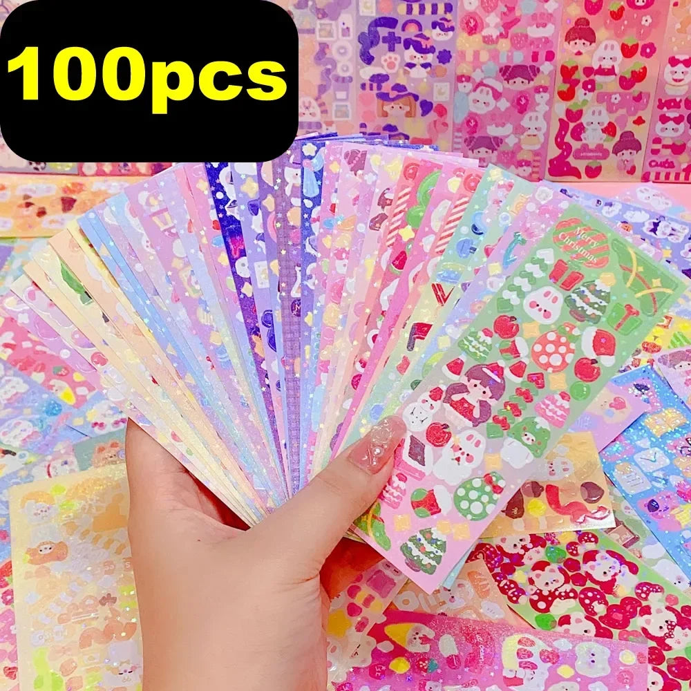 Cute Aesthetic Kawaii Decorative Stickers for Kids Above 6 Scrapbooking Diary Journal Stationery