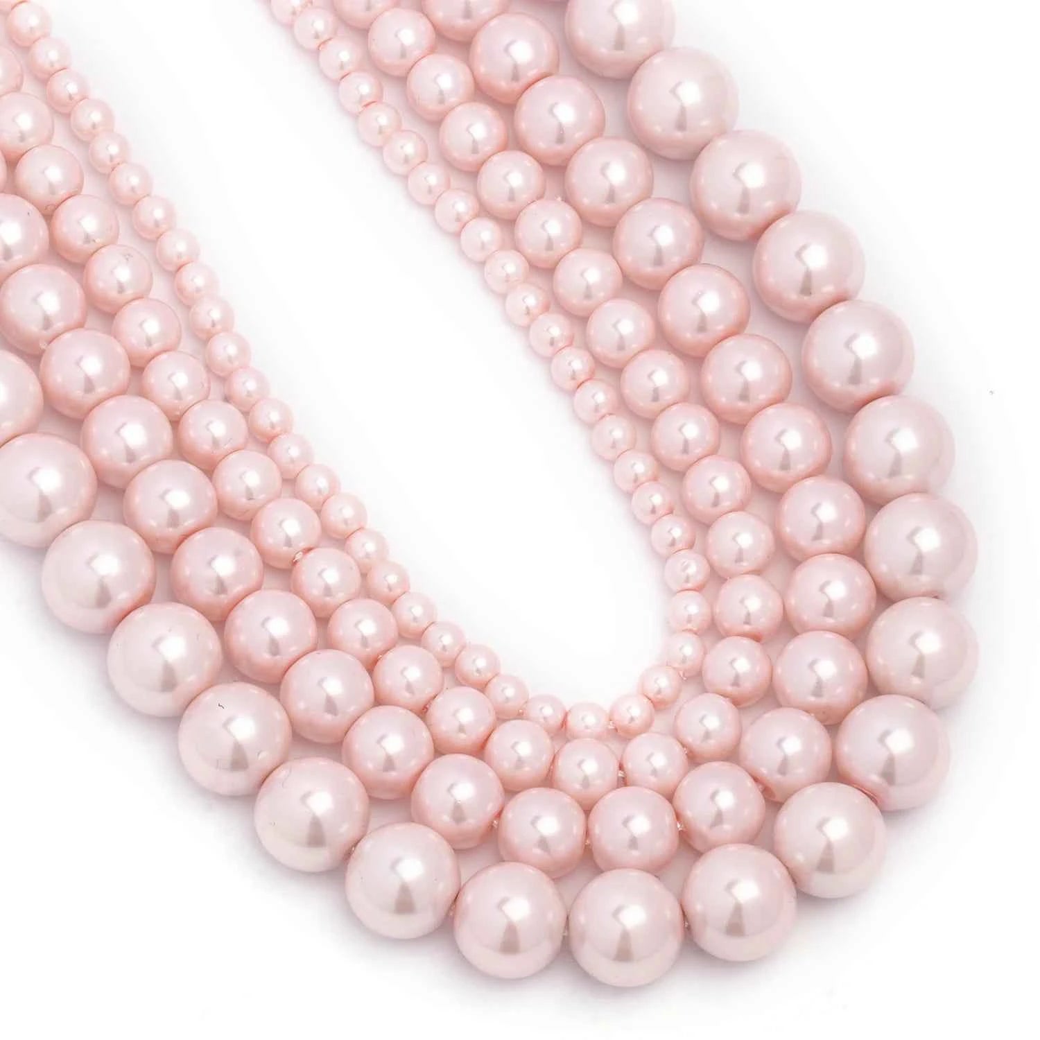 4 6 8 10mm Glass Beads Colorful Imitation Pearl Loose Spacer Round Smooth Beads For Diy Jewelry Making Handmade Bracelet Earring