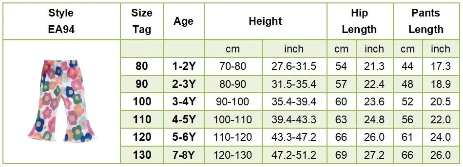 Summer Girls Floral Polka Dot Flared Pants Ice Silk Thin Fashion Outdoor Activities Children Pants Kids Everyday Versatil Pants