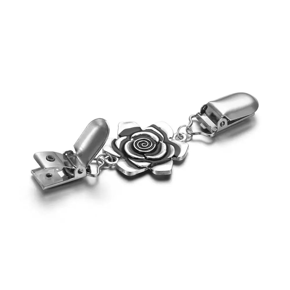 Rhinestone Clothing Metal Holder Sweater Shawl Clips Duck-mouth Plated Clasps Cardigan Collar Clip Butterfly Bow Brooches