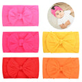 5Pcs Cute Bows Baby Headband Soft Elastic Baby Girl Hair Bands For Newborn Infant Turban Headwear Baby Hair Accessories