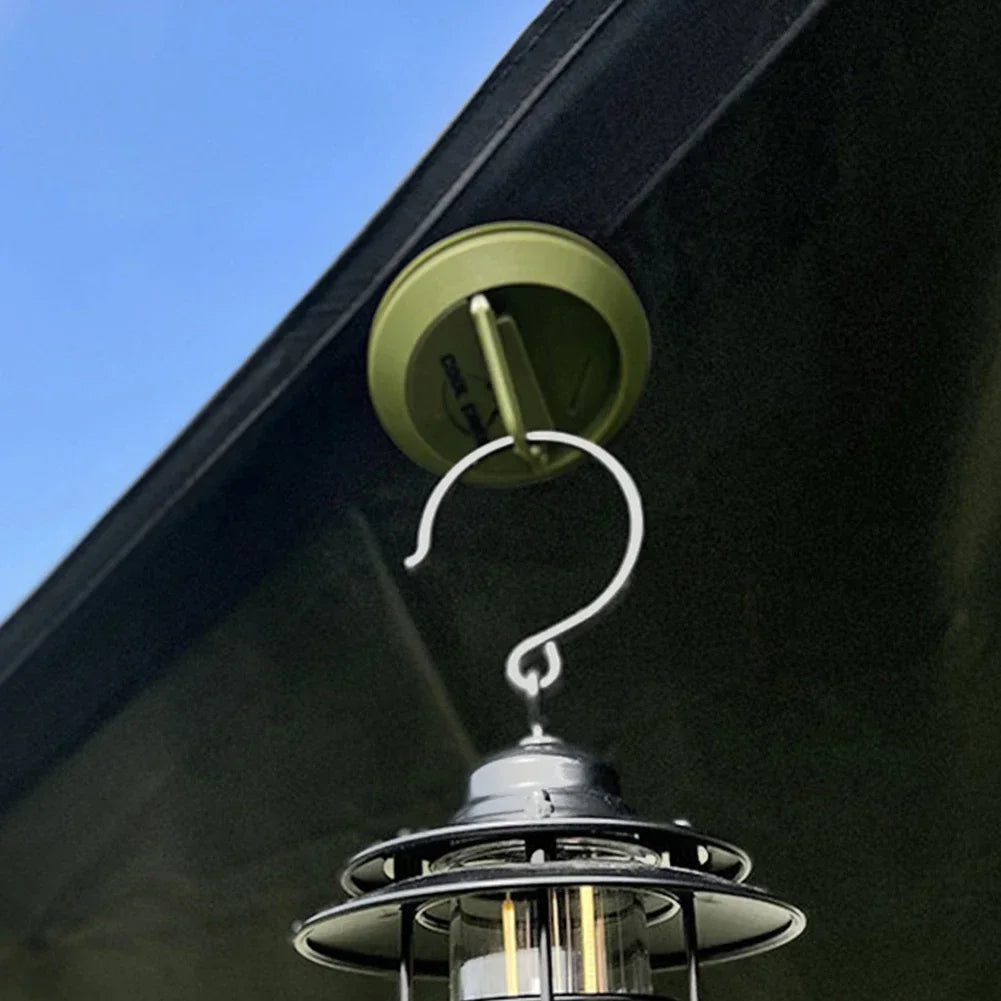 Outdoor Magnetic Tent Hook Portable Multi-purpose Tent Ceiling Buckle Clamp Suction Cup Camping Rope Retainer Kerosene Lamp Hook