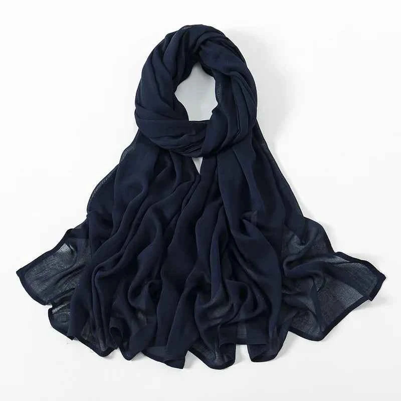 New Muslim Hijabs for Women Scarf Thin Plain Shawls Femme Musulman Soft Viscose Rayon Headscarf Islamic Turban Headband 190x85cm