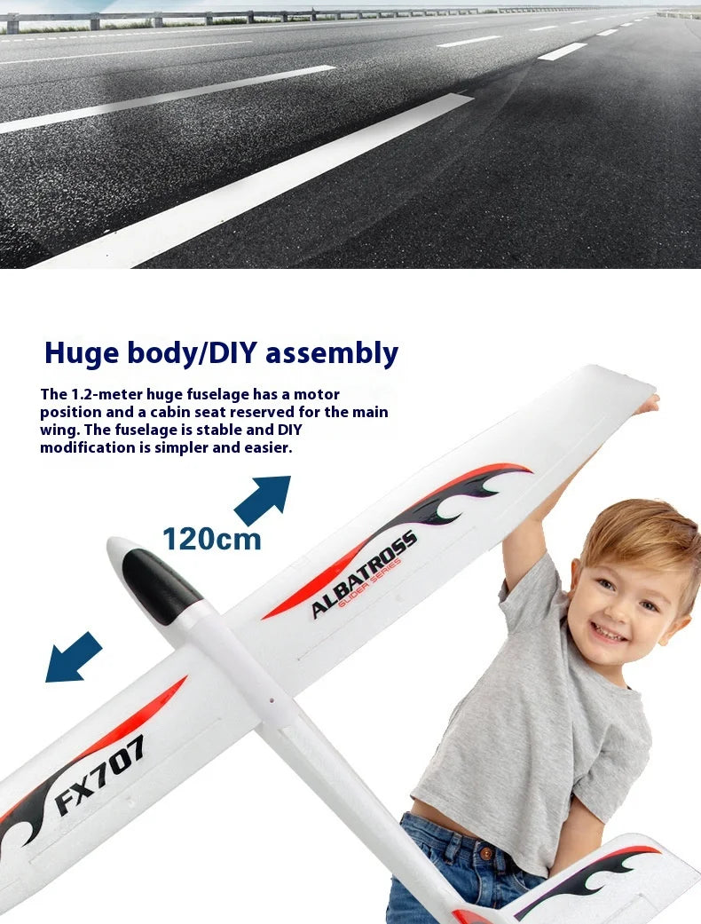 FX707S Aircraft Upgraded and Enlarged Version of Large-Scale EPP Foam Hand-Thrown Aircraft Model