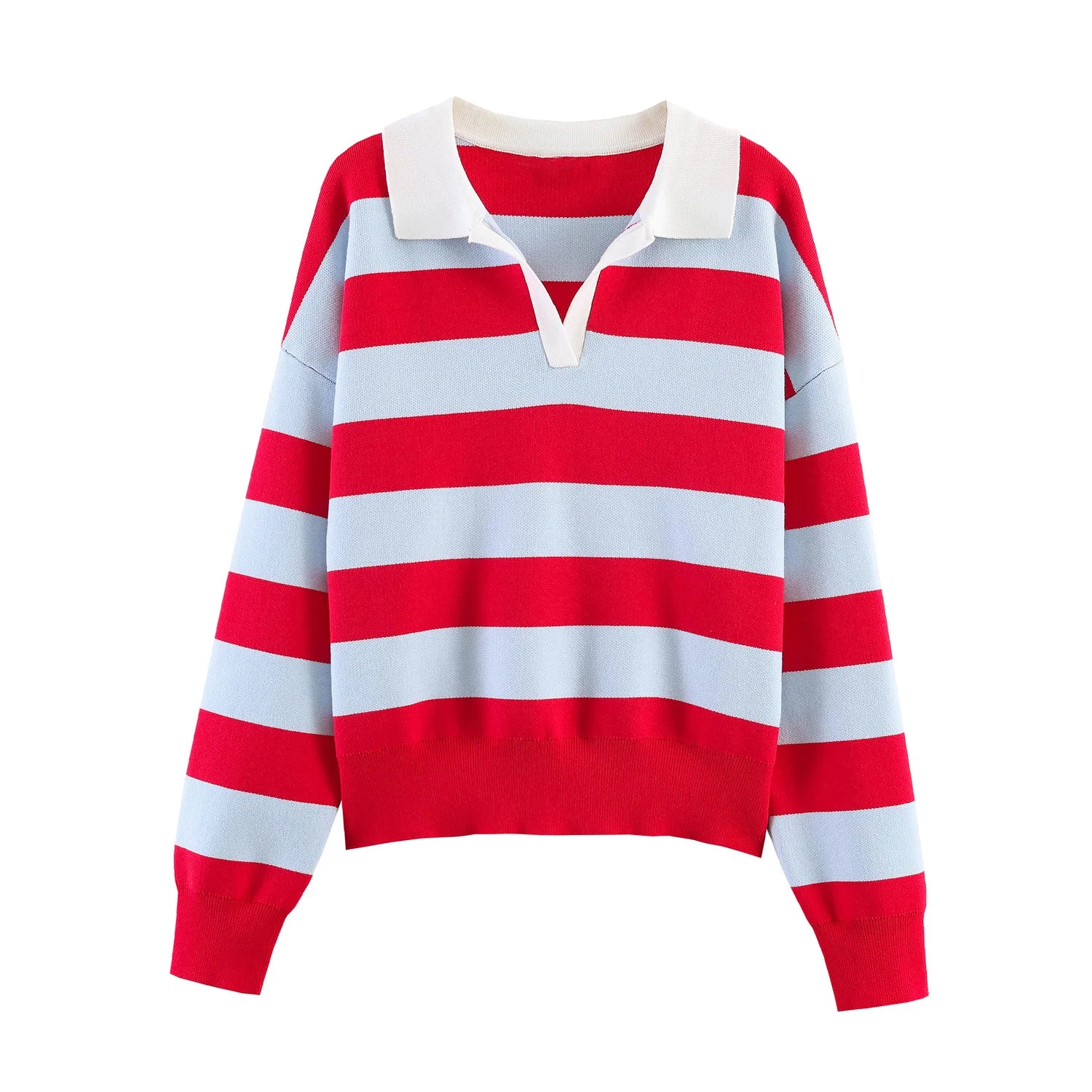 Nlzgmsj 2025  Autumn High Street Chic Women Striped Knitted  Sweaters Women Full Sleeve Vintage Style Tops