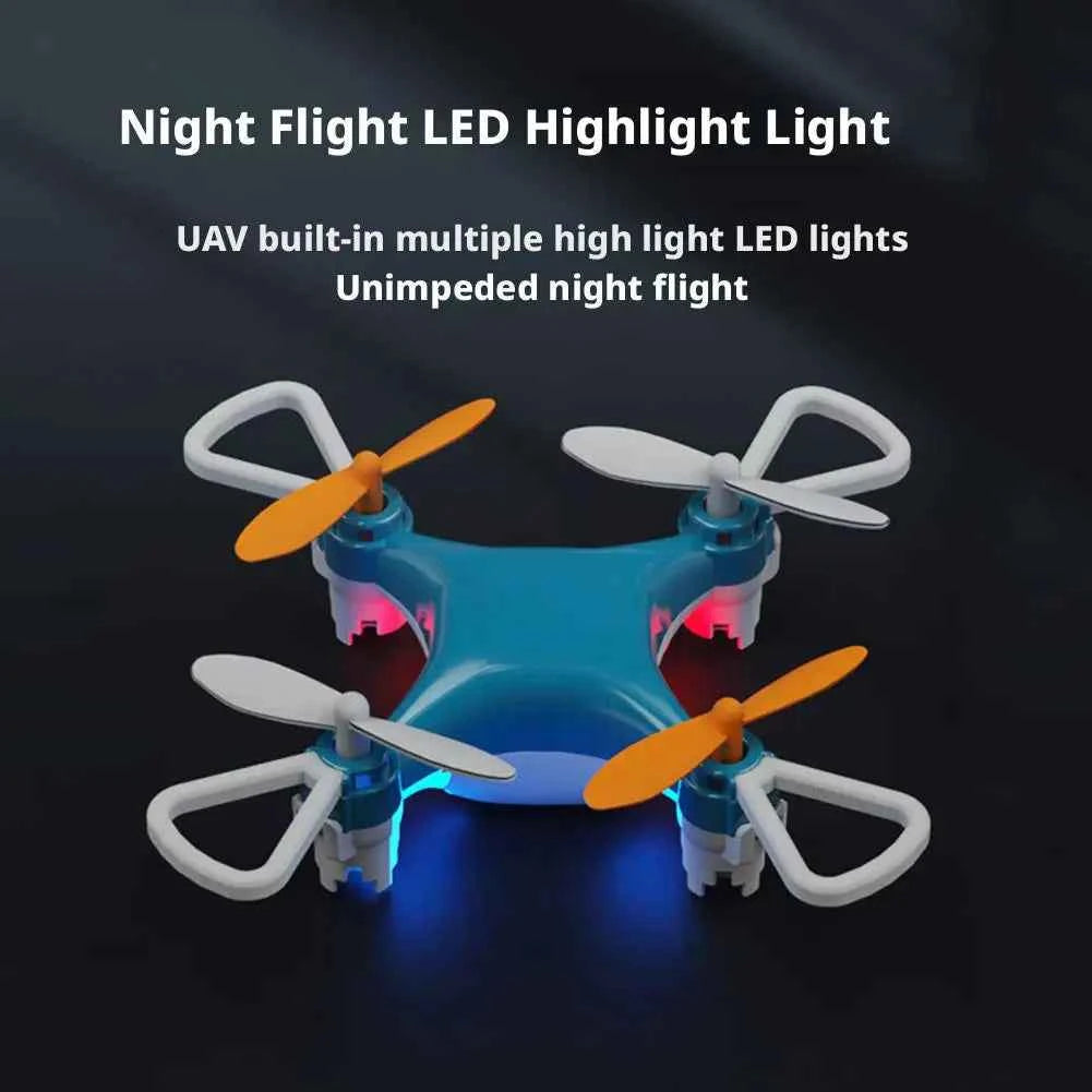 Mini Drone Easy Stunt Flights 360° Tricks Friendly Flyer, Mini Drone for Kids with LED Altitude Hold Propeller Protection Indoor
