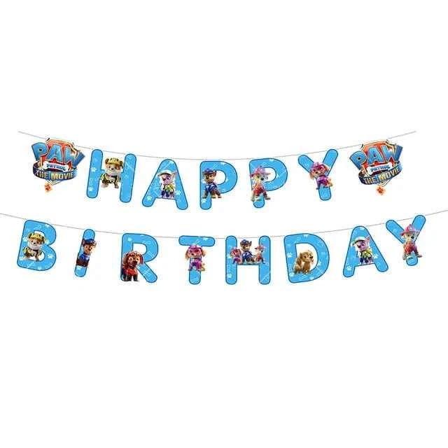 Skye Paw Patrol  Birthday Party Decoration Kids Shower Boys Girls Tableware Supplies Tablecloth Balloon Cake Topper Straw