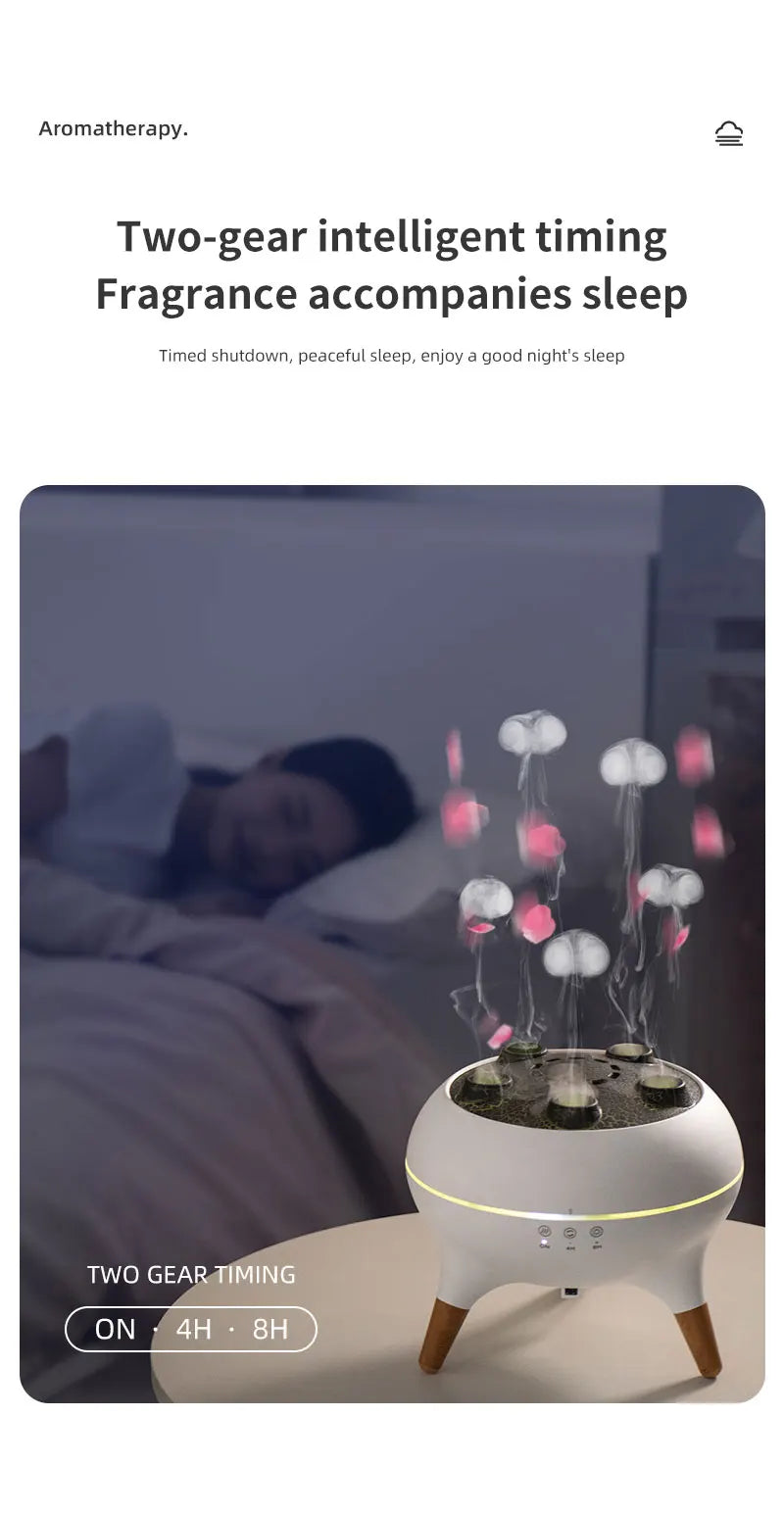 Jellyfish Aroma Humidifier Aromatherapy Diffuser Creative Ultrasonic Essential Oil Diffuser Remote Control Mist Humidifier