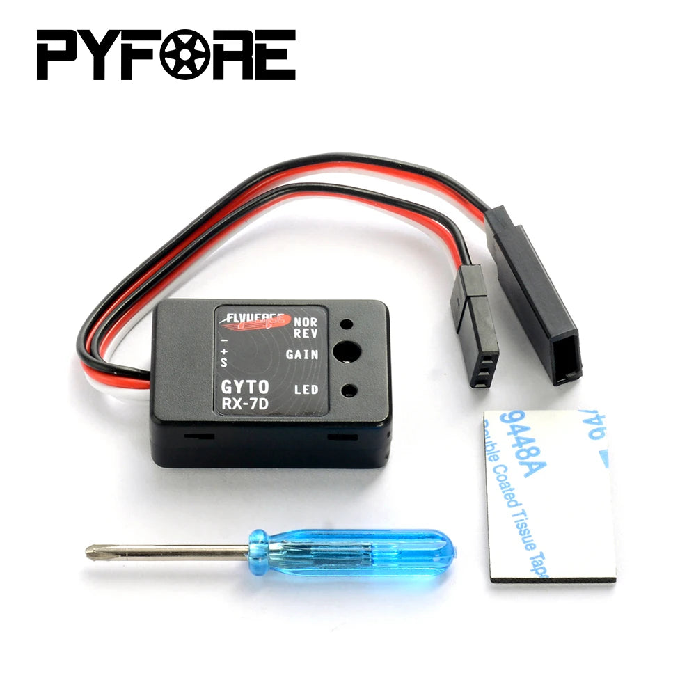 PYFORE Gyroscope Gyro for 1/10 1/12 RC Model Car Drift Racing Touring Vehicle Modification Accessories sensitivity modulation