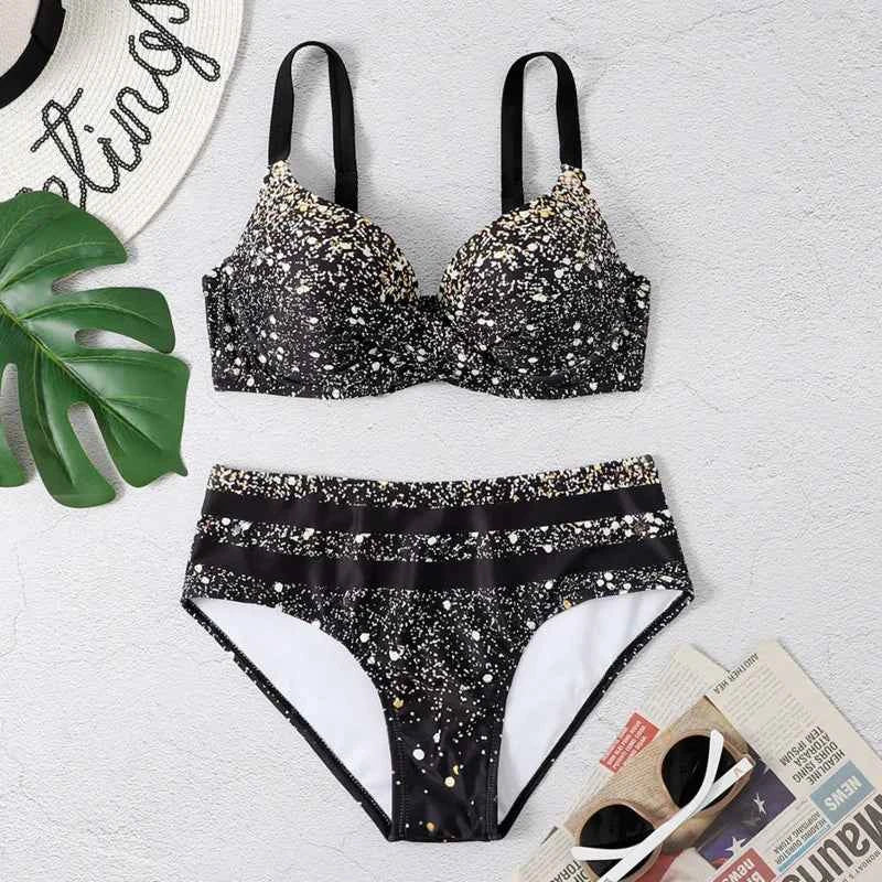 Summer Bikinis Women High Waisted Swimwear With Push Up Female Swimsuit 2026 Swimming Bathing Suit Bikini Set Beach Wear Bather