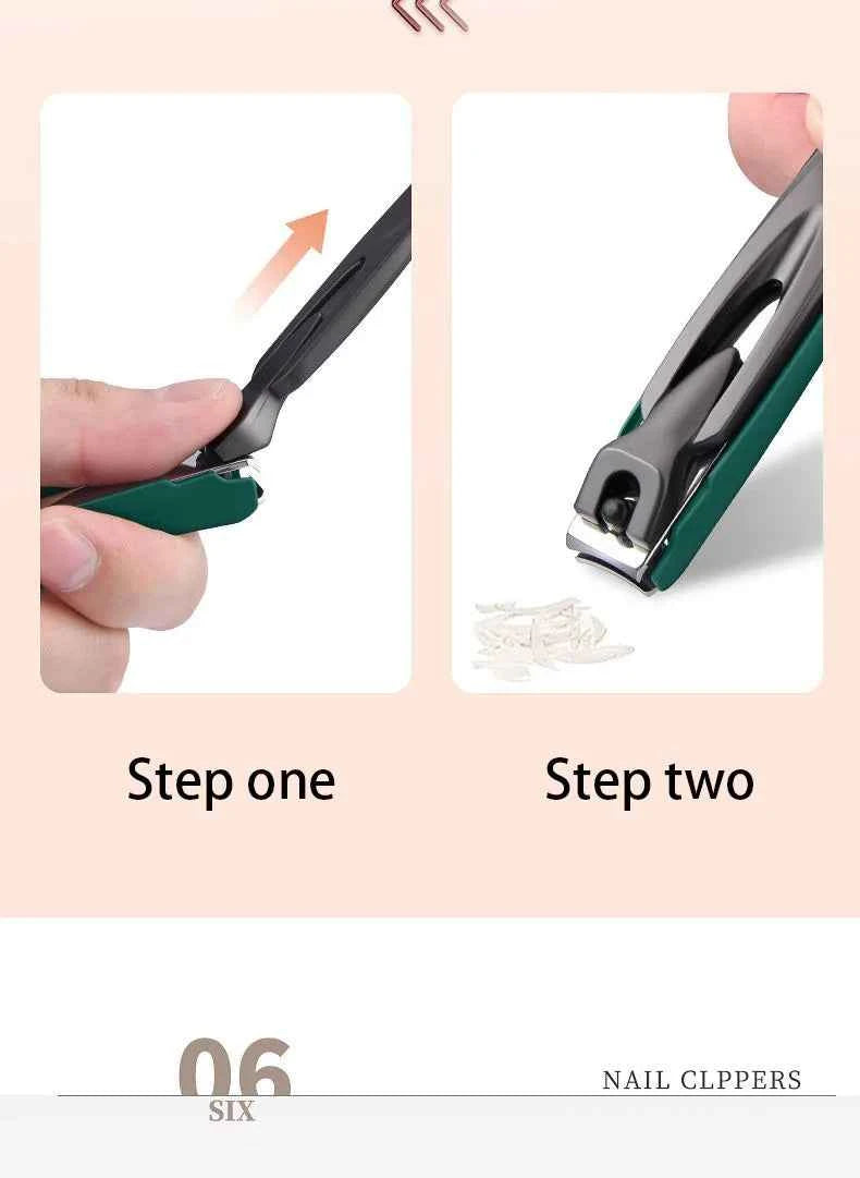 Colorful Nail Clippers Anti-Splash Nail Cutter Detachable Design Fingernail Clippers Stainless Steel Manicure Nail Tool