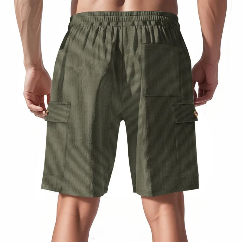 American Men's Heavy Loose Four Seasons Hip Hop Casual Sports Running Corduroy Tooling Shorts