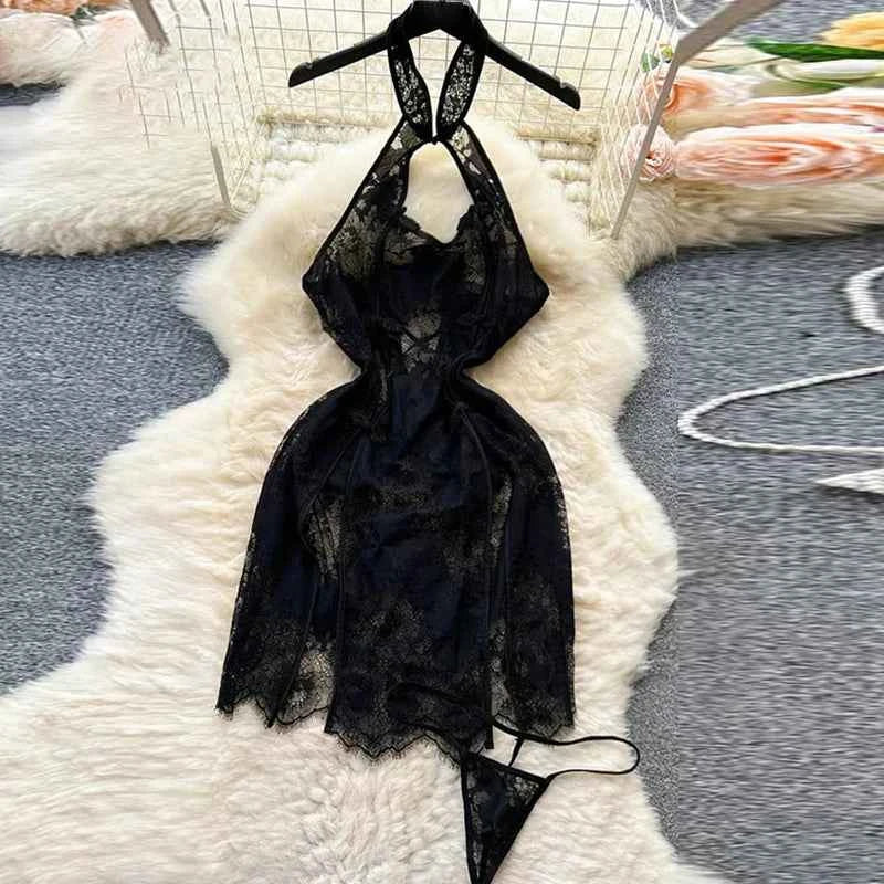 Girls Sexy Cute Japanese JK Uniform  Mini Checkered Strap Skirt Off Shoulder High Waist Elastic Cosplay Dress Hot Sweet Pajama