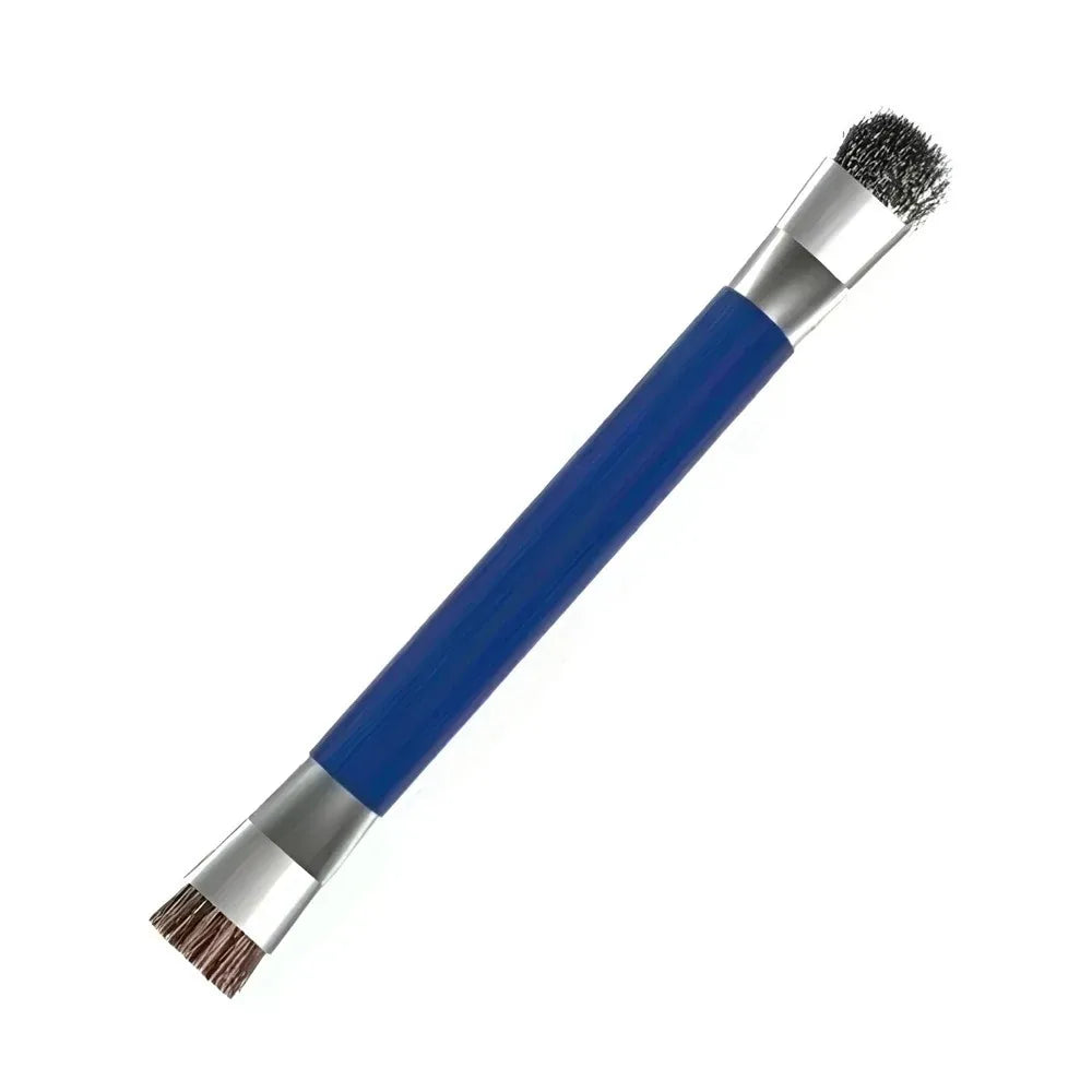 Safe double-ended brush circuit board repair for integrated circuit chips, cleaning of mobile phone/computer motherboards