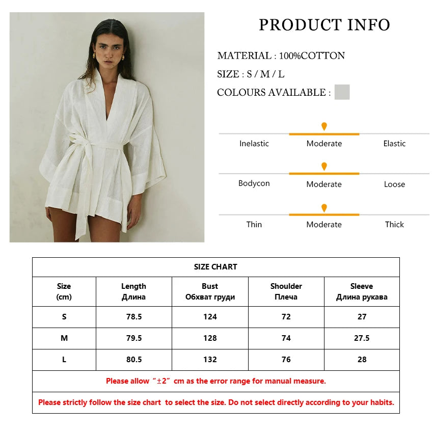 Marthaqiqi Casual Women'S Sleepwear Sexy V-Neck Nightgowns Long Pajamas Lace Up Nightwear Mini Dress Cotton Home Clothes Ladies
