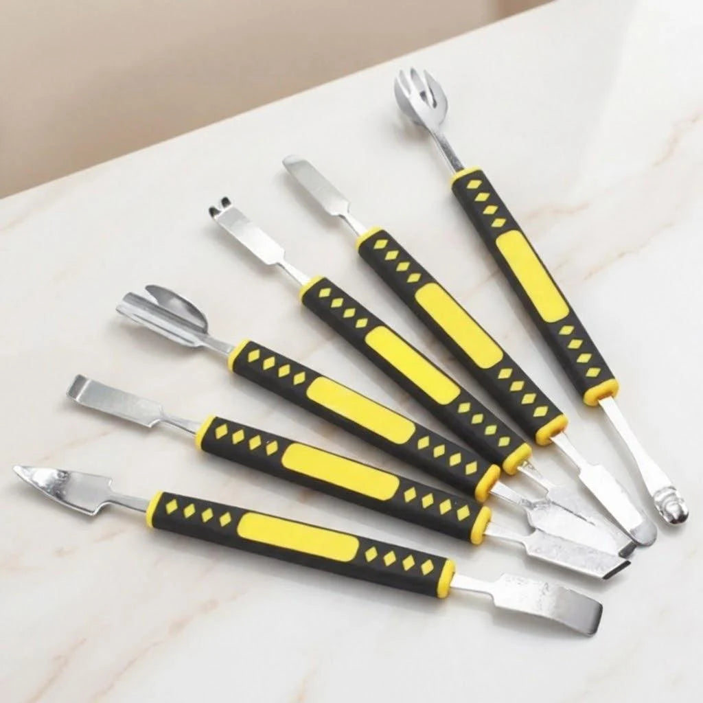 6 in 1 Metal Pry Bar Tool Set for Mobile Phone Tablet Laptop Smart Watch Repair Manual Tool Kit