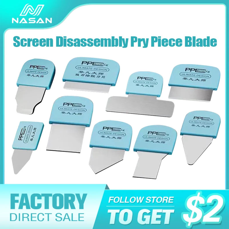 NASAN Screen Disassembly Pry Piece Blade Mobile Phone IC Chip Repair Disassembly Pry Piece Curved Screen For iPhone and Android