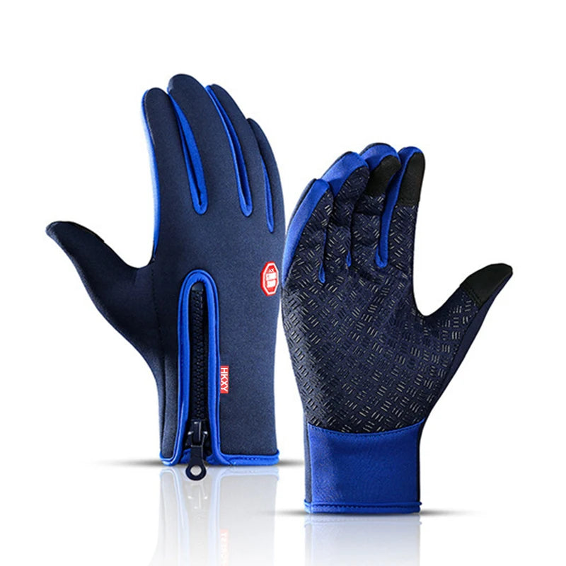 Winter Warm Gloves Men Women Touchscreen Waterproof Cycle Gloves Male Outdoor Sports Plus Velvet Motorcycle Running Ski Glove