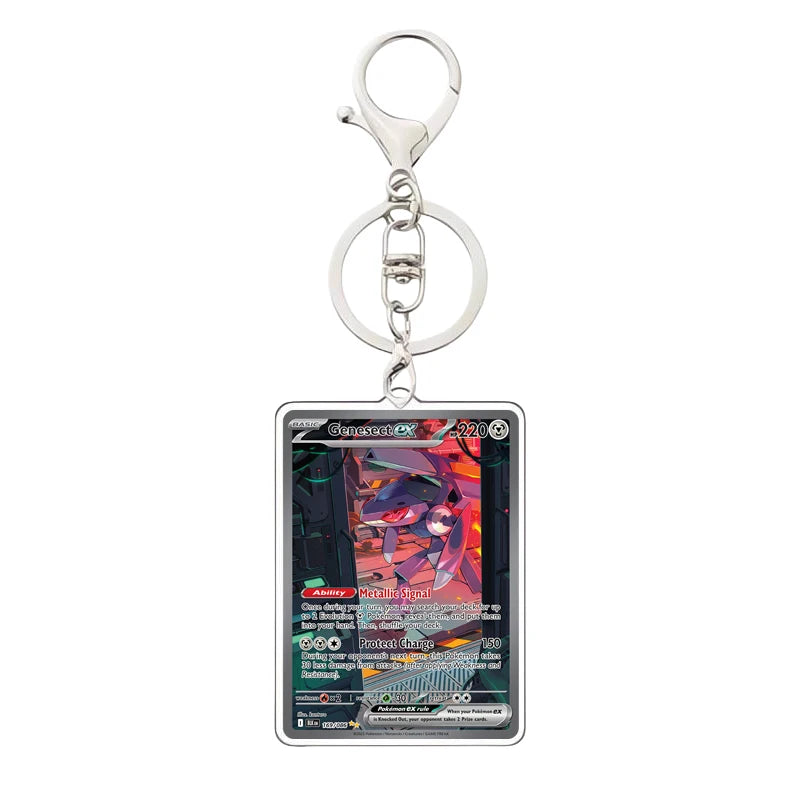 Pokemon PTCG Acrylic Keychain English Version Sv11B W Sar Bwr Reshiram Zekrom Victini N Acrylic Card Keychain Pendant 3.4X5.2Cm
