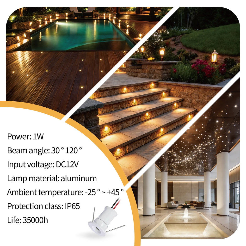 1W Mini Spotlight 12V Downlight Led Spot Dimmable Kitchen Cabinet Spot Lights Recessed Ceiling Light with Remote Control