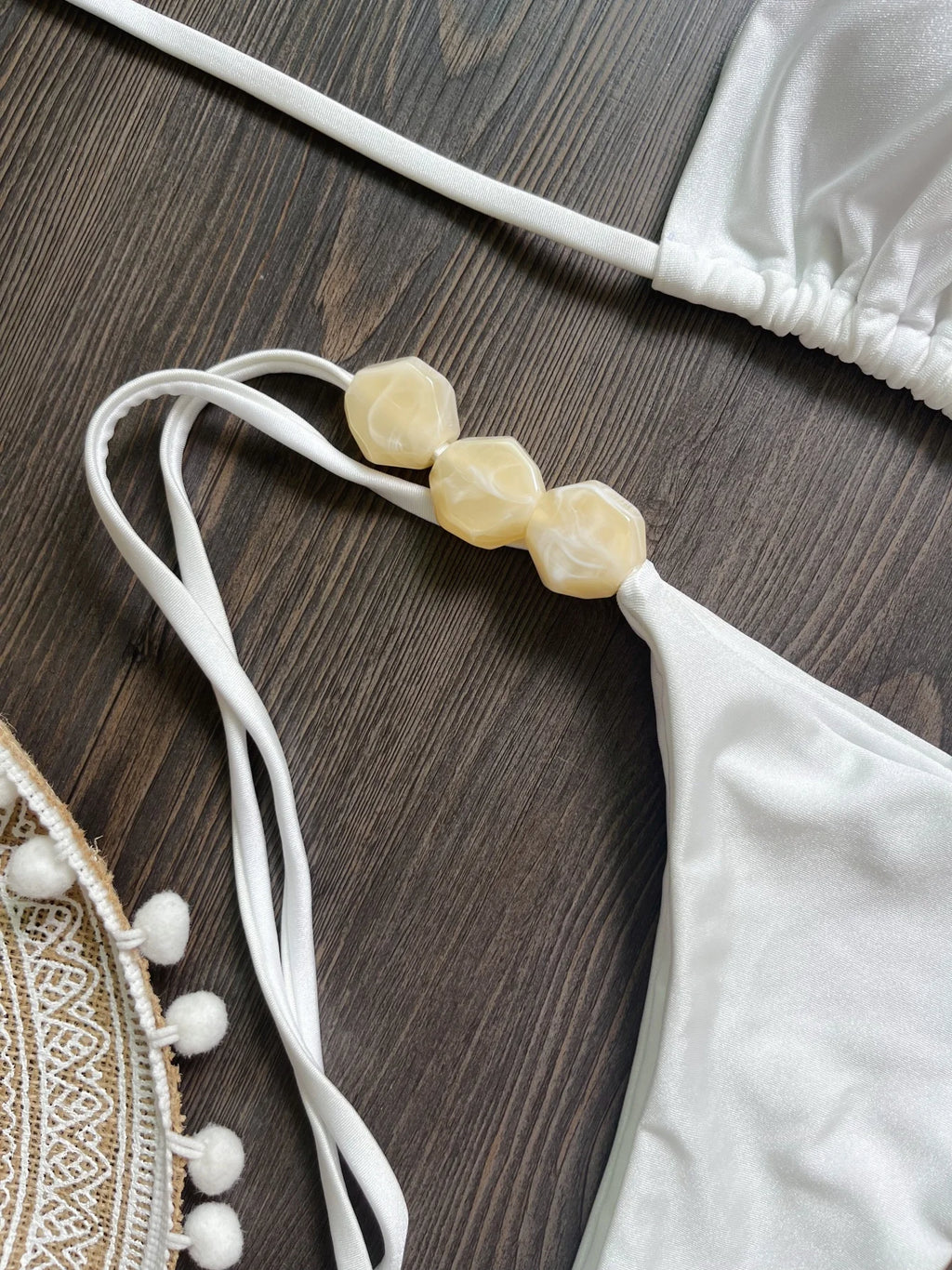 2026 Sexy Bead Bikini Swimwear Women Halter Bikini Swimsuit Beach Halter V Neck Bikini Set Beachwear Summer Bathing Suit