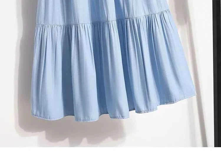 Spring Summer Women Skirts Vintage High Waist Elastic Patchwork White Black Chic Long Cake A-line Skirt