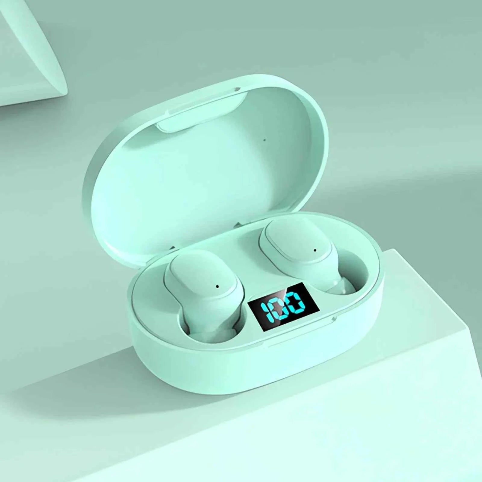 E6S Wireless Bluetooth Headphones with LED Display Deep Bass Stereo Ear Buds with Mic  Wireless Earbuds