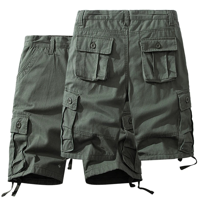 Tactical Cargo Shorts Men Camo Joggers Shorts Casual Outdoor Sports Half Pants Pocket Cotton Breathable Cargo Shorts