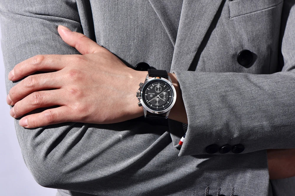 BENYAR Men's Watches Luxury Quartz Wristwatches Chronograph Watch Men Gifts Waterproof Stainless Steel Clock Reloj Hombre 2025