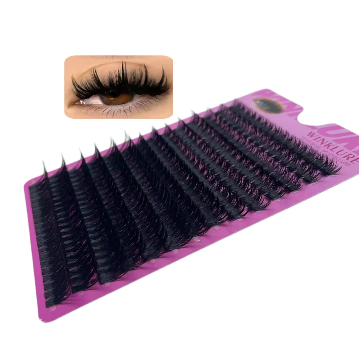 80D Color DIY D Curl False Mink Eyelash Clusters 60D Pack
