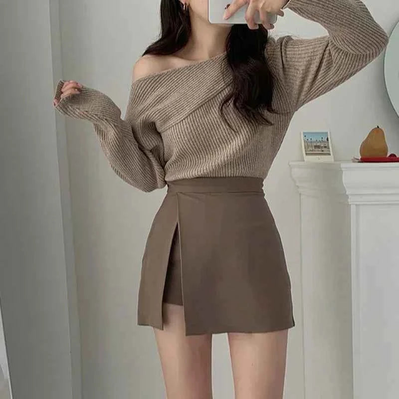 Summer 2023 High Waist A-line Skirt Shorts Skirt Split Skirt Women Ropa Mujer Mini Skirts Clothes for Women