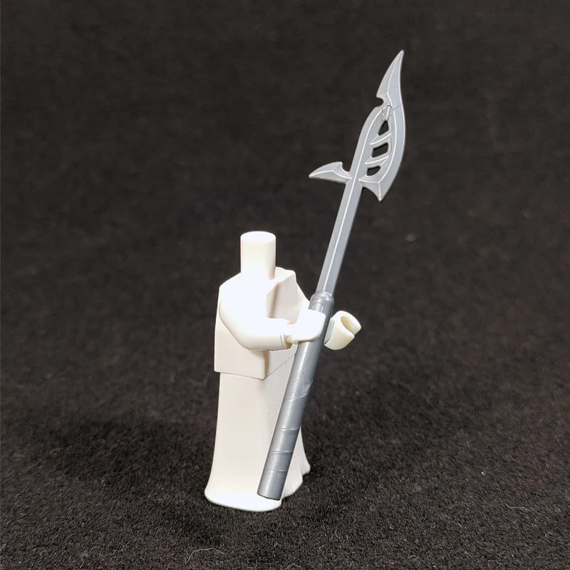 10PCS/SET Middle Ages Knights Elf  MOC  Shield Sword  Spear  For 4cm Mini Dolls  Building Blocks Brick Toys For Kid