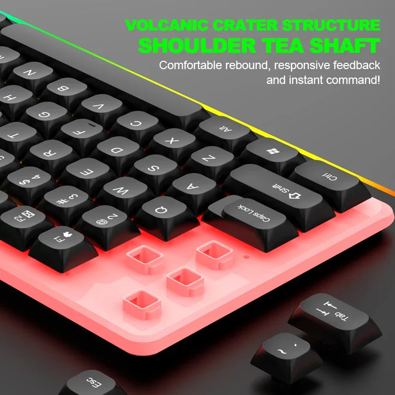 Wired Gaming Keyboard And Mouse Combo With LED Backlight