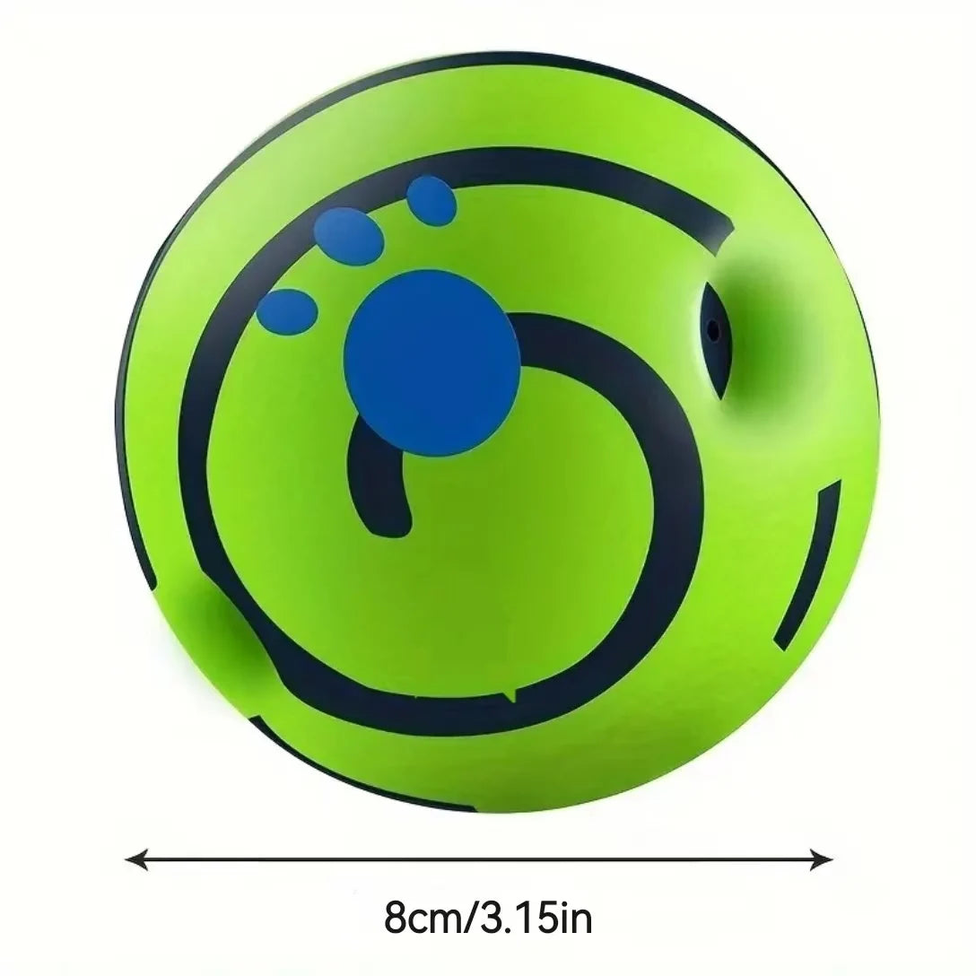 8CM Color Interactive Giggle Dog Ball Toy – Vinyl Sound Play Ball