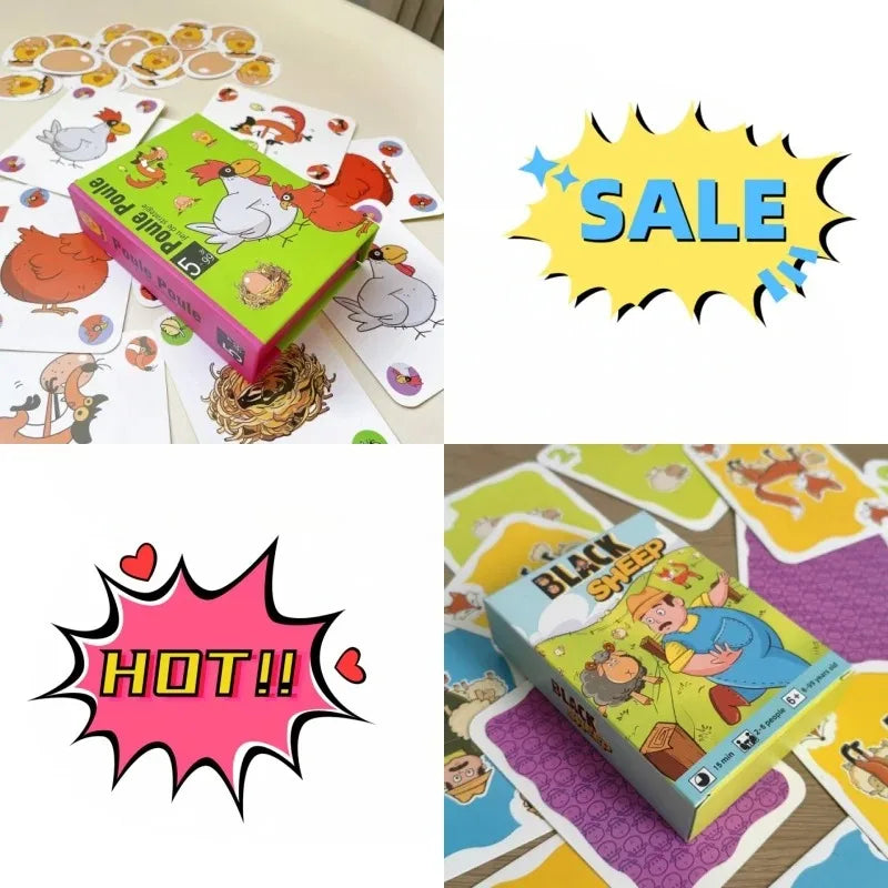 Chiu Chiu Chicken Board Game for Kids Ages 5-8, Family Card Party Game, Educational Intellectual Toy Gift
