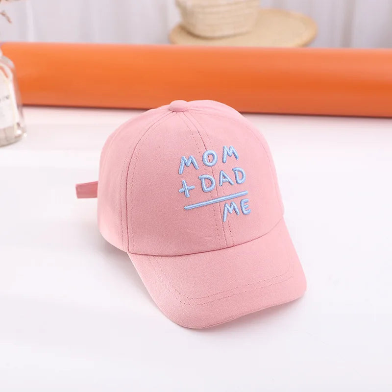Summer Baby Baseball Hat Letter Embroidery Kids Peaked Cap for Boy Girl Solid Color Children Adjustable Sun Hats Gorras 아기모자